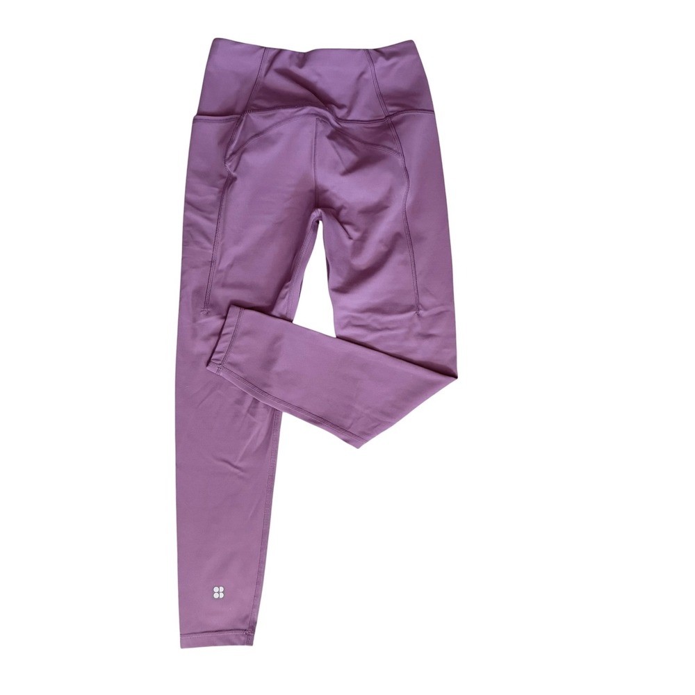 Sweaty Betty Super Soft Leggings Women 4 Purple Excellent 7/8 Yoga Pockets - Picture 9 of 14